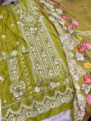 Mehboob Tex 1943 A  Premium Pure Cotton Embroidered Work Pakistani Suit