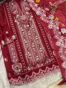 Mehboob Tex 1943 F  Premium Pure Cotton Embroidered Work Pakistani Suit
