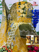 Aasha Designer 1013 Pure Cotton Print With Exclusive Embroidery Work Pakistani Suit