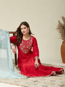 JJ 1013 A Premium Gerrogate With Embroidery Work  Anarkali Suit