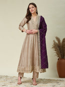 JJ 1007 A Premium Vichhitra Silk With Embroidery Work Anarkali Suit