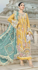 SF 5566 B Designer  Chiffon Heavy Embroidery Work With Hand Khatli Pakistani Suit