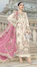 SF 5566 C Designer  Chiffon Heavy Embroidery Work With Hand Khatli Pakistani Suit