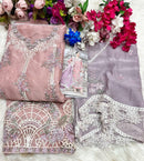 SF 5566 A Designer Chiffon Heavy Embroidery Work With Hand Khatli Pakistani Suit