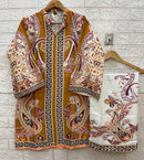 Saniya Trendz 2002 Modal Sattan Printed Work Co Ord Set