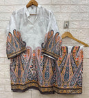 Saniya Trendz 2003 Modal Sattan Printed Work Co Ord Set