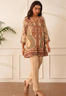 Saniya Trendz 2004 Modal Sattan Printed Work Co Ord Set