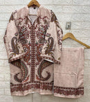 Saniya Trendz 2004 Modal Sattan Printed Work Co Ord Set