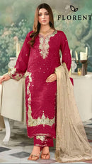 Florent 1052 P Pure Jimmy Choo With Heavy Embroidery Work Pakistani Suit