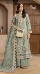 Shree Fabs Sf 5542 B Chiffon Heavy Embroidery Work Pakistani Suit