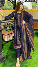 Al Zohaib Az 1368 B Designer Pure Cotton Printed Work Pakistani Suit