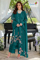 Saniya Trendz 28001 D Premuim Cotton With Chikankari Embroidered Work Suit