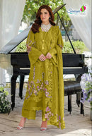 Saniya Trendz 28001 B Premuim Cotton With Chikankari Embroidered Work Suit