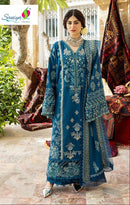 Saniya Trendz 1003 Patry Wear Cotton With Chikankari Embroidered Work Pakistani Suit