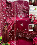 Saniya Trendz 1002 Patry Wear Cotton With Chikankari Embroidered Work Pakistani Suit