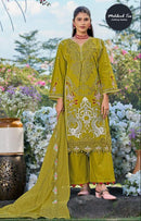 Mehboob Tex 1956 C Premium Pure Cotton With Heavy Self Embroidery Work Pakistani Suit
