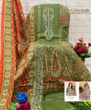 Al Zohaib 1350 B Pure Cotton With Heavy Patch Work Pakistani Suit