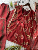 LG 2066 Sequins Embroidery & Mirror Work Organza Short Kurti Sharara Set