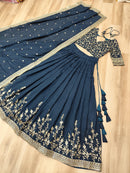 LW 7144 Designer Party Wear Vichitra Silk  Embroidered Work Lehenga