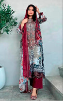 Aasha Designer 1031 B Pure Cotton Print With Heavy Embroidery Work Pakistani Suit