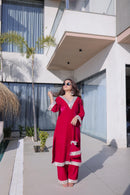 LW 9308 Zari Embroidery Party Wear Velvet Kurta Pant