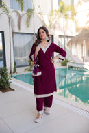 LW 9309 Zari Embroidery Party Wear Velvet Kurta Pant