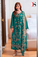 Deepsy Suits 1611 B Pure Cotton With Heavy Self Embroidery Work Pakistani  Suit