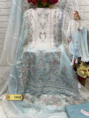 Fepic Rosemeen 1868 Designer Organza Embroidered Work Pakistani Suit