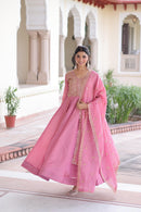 LW 9323 B Zari & Sequins Embroidery Gold Crush Anarkali Gown