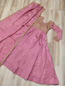 LW 9323 B Zari & Sequins Embroidery Gold Crush Anarkali Gown