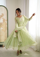 ZF 5013 Heavy Embroidery Sequins Designer Anarkali Gown