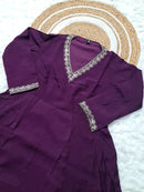 MUSKAN 8983 Sequins Embroidery & Foil Print Chanderi Kurti Pant