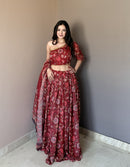 KR 113 One Shoulder Blouse Party Wear Lehenga Choli