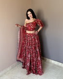 KR 113 One Shoulder Blouse Party Wear Lehenga Choli