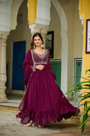 LW 9271 Flair Party Wear Blooming Anarkali Gown