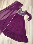 LW 9271 Flair Party Wear Blooming Anarkali Gown