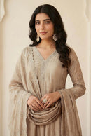 JJ 1016 C Embroidered Ethnic Wear Women’s Vichitra Silk Kurta