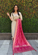 KR 357 Hand Work Ethnic Wear Roman Silk Kurti