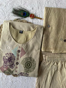 KR 401 Thread Embroidery Ethnic Wear Cotton Kurti