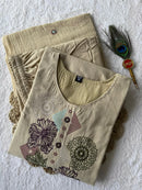 KR 401 Thread Embroidery Ethnic Wear Cotton Kurti