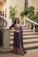 LW 9198 Sequins Embroidered Georgette Sharara Suit