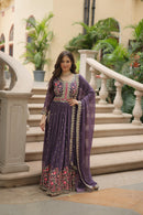 LW 9198 Sequins Embroidered Georgette Sharara Suit