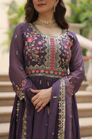 LW 9198 Sequins Embroidered Georgette Sharara Suit