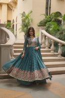 LW 9190 Sequins Embroidered Georgette Sharara Suit