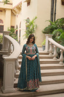 LW 9190 Sequins Embroidered Georgette Sharara Suit
