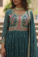 LW 9190 Sequins Embroidered Georgette Sharara Suit