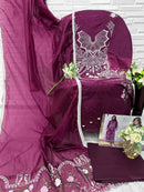 Alif Fashion  A 218 Premium Cotton  With Heavy Embroidery Work Pakistani Suit