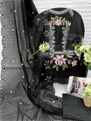 Alif Fashion  A-220 Premium Cotton  With Heavy Embroidery Work Pakistani Suit