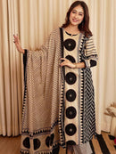 Sanskriti 8982 Handblock Printed Pure Ajrakh Cotton Suit