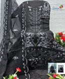 Saniya Trendz 27001 Desginer Cotton With Chikankari Embroidered Work  Suit